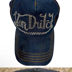 Vintage Von Dutch Hat navy with crystal women’s new tag jeans